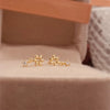 Silver Flower Tassel Zircon Stud Earrings Women Creative Versatile Banquet Jewelry - Image 3