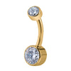 Titanium Belly Button Rings 10mm 12mm with Round CZ Internally Threaded Navel Rings Belly Bars - Image 7
