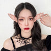 1pair Cute Latex Elf Ears with Earring Non-pierced False Ears Cross Women Earrings Ear Cuff Jewelry Role Play - Image 2