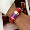 Sweet Pink Enamel Dropped Glaze Flower Texture Bracelet For Women Retro Leaf Star Floral Embossed Zircon Bangle Party Jewelry - Image 27