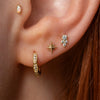 Silver Zircon Stud Earrings 1PC Eight pointed star Women Gold/Silver Heart Flat back piercing Jewelry Gift - Image 70