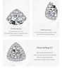 Modian 925 Sterling Silver Luxury Triangle Stud Earrings for Women Sparkling Clear Cz Ear Studs Fine Elegant Weddings Jewelry
