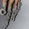 Stonefans 5pcs Tassel Ring Sets for Women Finger Anillos Jewelry Adjustable Rhinestone Nail Decoration Accessories Set