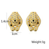Mafisar High-Quality Gold Plated Zircon Leopard Head Stud Earrings For Women Hip Hop Earring Accessories Party Gift - Image 12