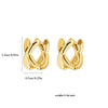 Criss-cross Gold Silver Colors Tiny HuggieHoop Earrings for Women Mini Small Ear Buckle Cartilage Piercing Earrings Punk Jewelry - Image 6