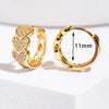 Stainless Steel Zircon Heart Earrings For Women Gold Color Plated Hoop Earrings Jewelry Gifts - Image 6