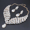 Green Crystal Statement Necklace Earrings Set Gold Color Jewelry Sets Indian Bridal Wedding Costume Jewellery - Image 9