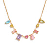 White Colorful Delicate Bling Cubic Zirconia Pendant Necklace Stainless Steel Jewelry Gift - Image 7