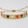 Adjustable Multicolor Heart Bead Bracelet with Woven Pattern - Image 21
