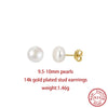 Orsa Jewels Minimalism 1 Pair Freshwater Pearl Ear Stud Pearls Stud Earrings Silver Round Pearl Ear Stud - Image 29