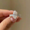 Silver Classic Marquise Zircon Ring For Women Engagement Wedding Jewelry Sales - Image 2