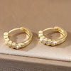 Silver Crystal Zirconia Hoop Earrings for Women Simple Heart Zircon Circle Drop Earrings Punk Jewelry Party Gifts - Image 5