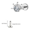 Titanium Starburst Half with CZ Cartilage Earring Piercing 16G Star Helix Tragus Labret Stud Body Jewelry - Image 15