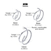 20G Titanium Double Hoop Nose Rings 6/8/10mm Small Spiral Piercing Jewelry for Women Men - Image 7
