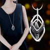 Vintage Geometric Crystal Necklace Pendant For Women Sweater Chain Long Necklace Girl Collar Jewelry - Image 9