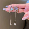 Opal Moonstone Heart-shaped Irregular Star Pendant Tassel Earrings Women Light Goth Jewelry Y2K - Image 6