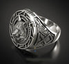 Silver Ring Retro Wolf Totem Thai Silver Ring Warrior Wolf Head Men's Ring - Image 2