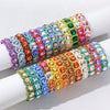 Colorful Crystal Bead Bracelet with Elastic Fit - Image 1
