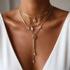 Delicate Shiny Cubic Zirconia Collar Pendant Necklace For Women Sweet Chic Stainless Steel Jewelry Gift - Image 4