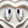 Silver Star Moon Heart Shape Earrings Jewelry Versatile Hoop Earrings For Women Jewelry Birthday Party Gifts - Image 2