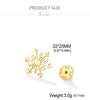 Stainless Steel Snowflake Brooch Pin in Gold-Tone or Silver-Tone - Image 24