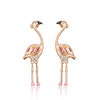 Rose Gold Series Silver Flamingo Giraffe Star and Moon Flower Earrings Elegant Party Jewelry Gifts - Image 20