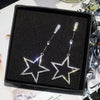 Crystal Rhinestone Hollow Five-pointed Star Hanging Drop Earrings for Women Jewelry Gifts - Image 3