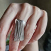 Punk Geometric Silver Color Chain Rings For Women Men Charm Hip Hop Chain Tassel Open Ring Set Couple Emo Jewelry - Image 2