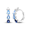 Silver Blue Zirconium Butterfly Earrings Colored Hoop Earrings Women Female Party Earring Jewelry - Image 10