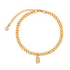 A Z Cubic Zirconia Intinal Letter Anklet Bracelets for Women, Adjustable Stainless Steel Cuban Link Foot Chain Beach Jewelry - Image 18