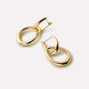 Irregular Water-Drop Hoop Earrings in Gold-Tone and Silver-Tone - Image 2