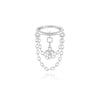 1PC Silver Sparkling Zircons Long Chain Tassel Clip Earrings For Women Elegant Wedding Party Jewelry Ear Cuff - Image 24