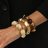 Three Piece Acrylic Bead Bracelet Set with Baroque Style Accents - Image 7