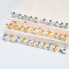 Clear Stone Labret Piercing Stud with Square Heart and Trapezoid Styles - Image 5