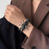 Gothic Black Spider Beads Bracelet for Women Men Unique Spider Web Charm Dark Personality Handmade Jewelry Gifts Accessories - Image 4