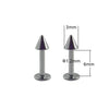 2PC Punk Stainless Steel Spike Ball Labret Lip Piercing Devil Studs Cone Conch Helix Cartilage Earrings Falt Piercings Jewelry - Image 14