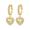 Silver Zircon Heart-shaped Earrings Gold Hoop Earrings for Women Piercing Jewelry Gift - Image 38