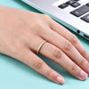 Full Small CZ Zircon Channel Setting Stainless Steel Engagement Rings for Women - Image 2