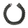 14mm Black Grey Bracelet Hip Hop Men Women Cuban Chain Bling Iced Out Rhinestones Paved Miami Necklace Jewelry - Image 9