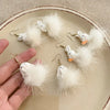 Autumn Winter Easter Earrings for Women Funny Rabbit Hare Carrot Korean Lovely Fur White Bunny Gift Jewelry Accessories - Image 3