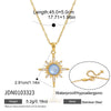 Elegant Blue Resin Necklace Earrings Bracelet For Women Minimalist Gold Pvd Plated Stainless Steel Star Jewelry Set - Image 8