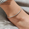 Elegant Office Chic Adjustable Twisted Chain Stainless Steel Anklet Silver Color Female Work Dating Statement - Image 6