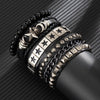4Pcs/Set Gothic Punk Rock Square Rivet Bracelet Daily and Party Gothic Tassel Metal Chain Accessories Valentine's Jewelry Gift - Image 12