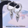 No Fade Different Length Pointed Cone Dangle Earring Stainless Steel Round Hoop Earrings For Women Men Jewelry Ear Piercing Gift - Image 27