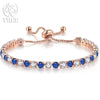 Noble Silver Bracelet Chain Color Crystal Hand Jewelry For Women Charm Wedding Gift Party 18cm - Image 20
