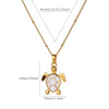 Colored Turtle Pendant Necklace for Women Summer Beach Female Charm Necklace Beads Chain Cute Stainless Steel Jewelry collar - Image 13