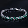 BeaQueen Charming Dark Blue Crystal Women Tennis Bracelets with Cubic Zirconia Stone Brides Party Accessories Jewelry Gift - Image 9