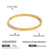 Gold Plated Smooth Steel Curved Square Smooth Buckle Bangle Cuff Bracelet Jewelry - Image 8