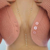 Sexy Metal Zircon Chest Chain for Women Simple Gold Color Double Layered Shell Pendant Waist Chain Party Jewelry Accessories - Image 3