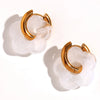 Resin Flower Accessories Hoop Earrings Y2K Women's Earrings Gold Plated Colorful 316L Stainless Steel - Image 19
